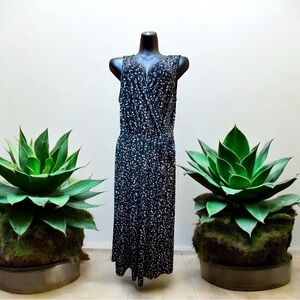 Elegant Black and White Women's Wide Leg Jumpsuit